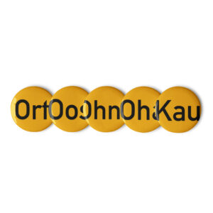 Kau Ohne Ort Oha Oos Button-Set mit oh kau.