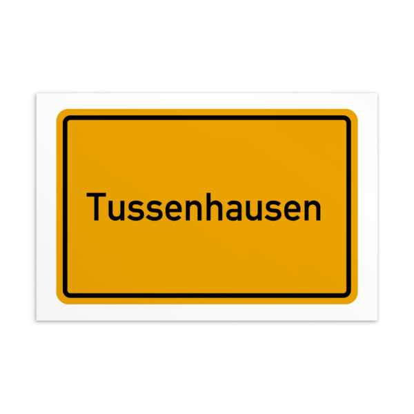 Eine gelbe Postkarte aus Tussenhausen.