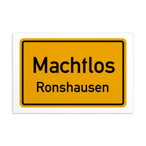 Machtlos-Postkarte Kunstdruck von Machilos Ronshausenen.