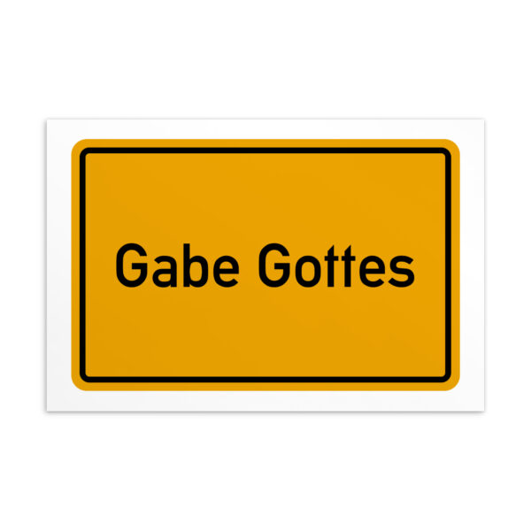 Gabe Gottes-Postkarte Kunstdruck von Artist Shop.