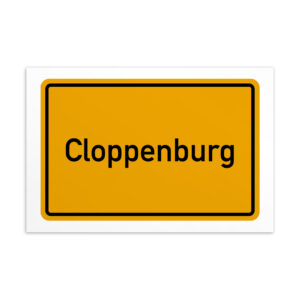 Kunstdruck mit einem Cloppenburg-Postkarten-Design von clöpenburgs Künstlerladen.