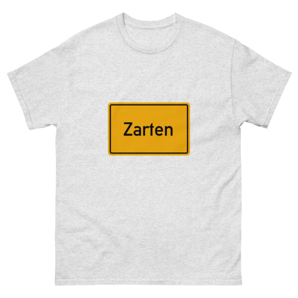 Ein klassisches Herren-T-Shirt mit dem Wort zarten.