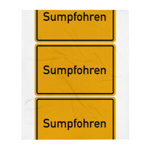 Eine Reihe gelber und orangefarbener Verkehrsschilder „Tagesdecke“.